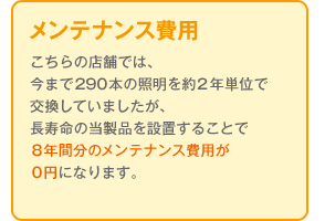 メンテナンス費用